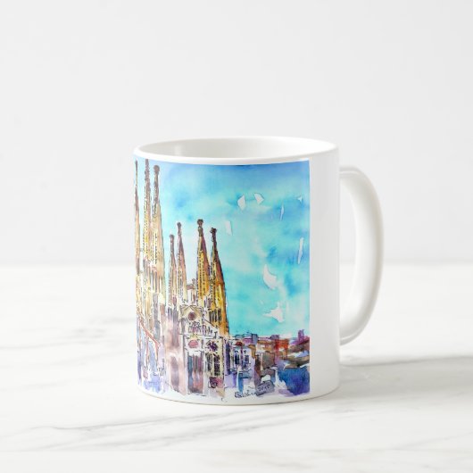 Sagrada Familia Barcelona Kaffeetasse (VorderseiteRechts)