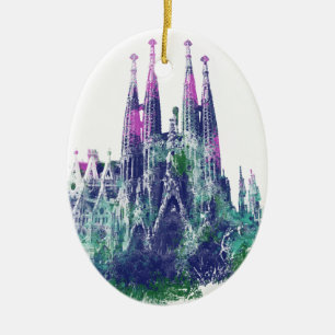 Sagrada Familia Barcelona Keramik Ornament