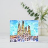Sagrada Familia Barcelona Postkarte (Stehend Vorderseite)