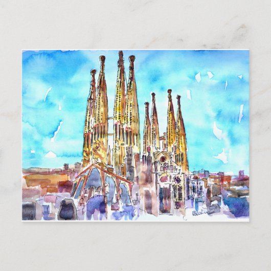 Sagrada Familia Barcelona Postkarte (Vorderseite)