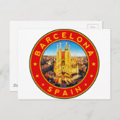 Sagrada Familia Barcelona Postkarte (Vorne/Hinten)