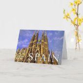 Sagrada Familia | Barcelona, Spanien | Geburtstag Karte (Gelbe Blume)