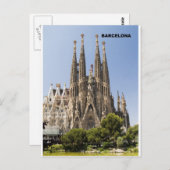 Sagrada Familia Barcelona Spanien Postkarte (Vorne/Hinten)