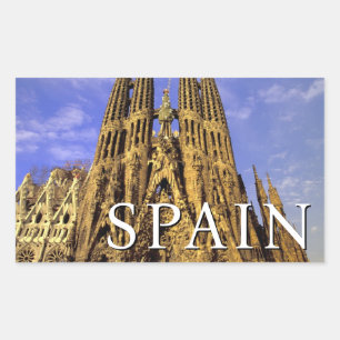 Sagrada Família Barcelona, Spanien Rechteckiger Aufkleber