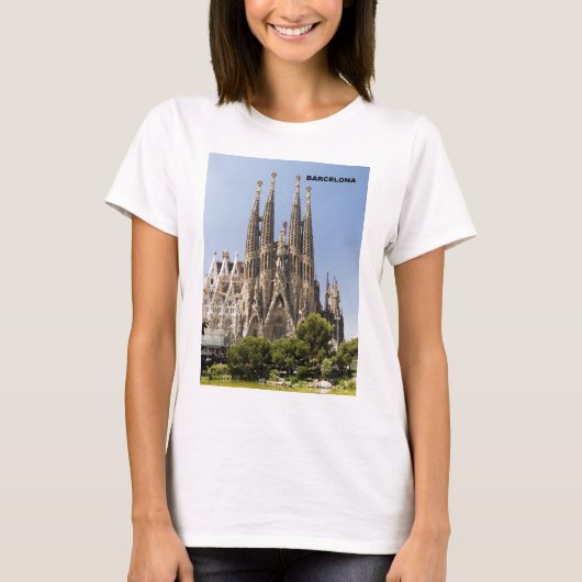 Sagrada Familia Barcelona Spanien T-Shirt (Vorderseite)
