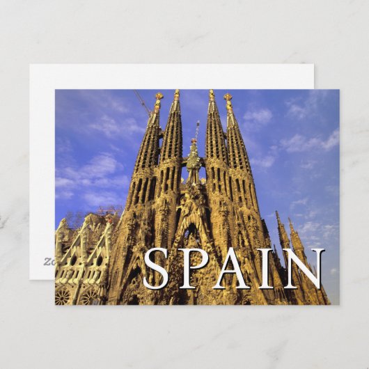 Sagrada Familia | Barcelona, Spanien | Vielen Dank Postkarte (Vorne/Hinten)