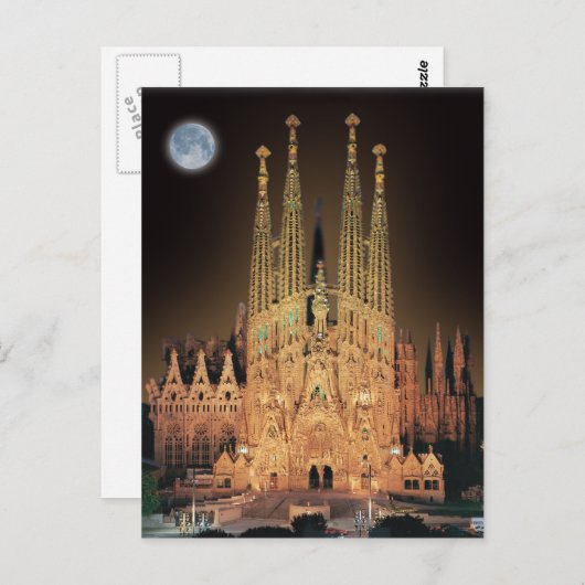 SAGRADA FAMILIA BASILICA IN BARCELONA, SPANIEN. POSTKARTE (Vorne/Hinten)