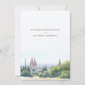 Sagrada Familia Charm Barcelona Rett-the-Date Einladung (Rückseite)