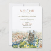 Sagrada Familia Charm Barcelona Rett-the-Date Einladung (Vorderseite)