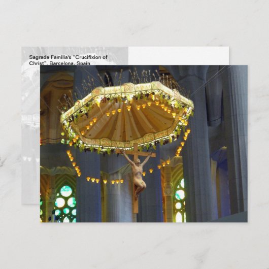 Sagrada Familia Crucifix, Barcelona, Spanien - Postkarte (Vorne/Hinten)