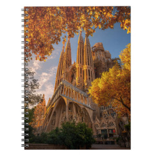 Sagrada Família Herbstglühen Notizblock