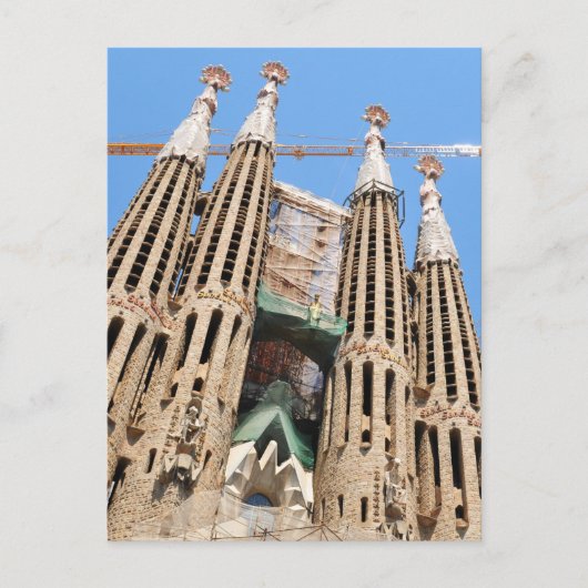 Sagrada Familia in Barcelona, Spanien Postkarte (Vorderseite)