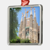 Sagrada Familia in Barcelona, Spanien Silbernes Ornament (Links)