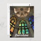 Sagrada Familia. Innen Postkarte (Vorne/Hinten)