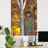 Sagrada Familia. Innenseite. Ansicht 11. Poster (Heimbüro)