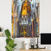 Sagrada Familia. Innenseite. Ansicht 15. Poster (Heimbüro)