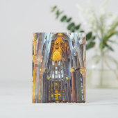 Sagrada Familia. Innenseite. Ansicht 15. Postkarte (Stehend Vorderseite)