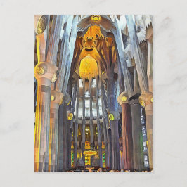 Sagrada Familia. Innenseite. Ansicht 15. Postkarte