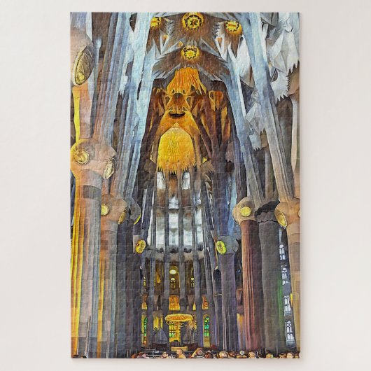 Sagrada Familia. Innenseite. Ansicht 15. Puzzle (Vertikal)