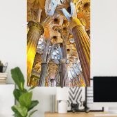 Sagrada Familia. Innenseite. Ansicht 16. Poster (Heimbüro)
