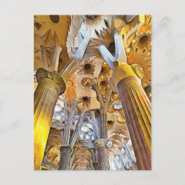 Sagrada Familia. Innenseite. Ansicht 16. Postkarte