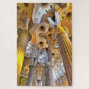 Sagrada Familia. Innenseite. Ansicht 16. Puzzle