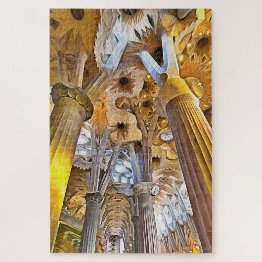 Sagrada Familia. Innenseite. Ansicht 16. Puzzle (Vertikal)