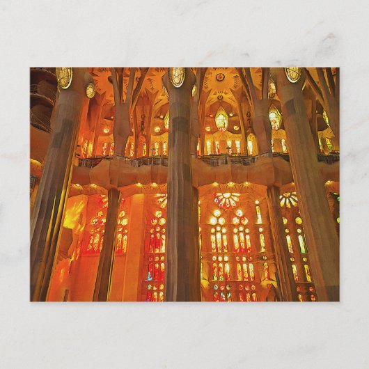 Sagrada Familia. Innenseite. Ansicht 17. Postkarte (Vorderseite)
