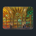 Sagrada Familia. Innenseite. Ansicht 19. Magnet<br><div class="desc">Sagrada Familia. Innenseite. Ansicht 19. Spanien,  Barcelona,  "Sagrada Familia",  "Antoni Gaudí",  Sehenswürdigkeiten,  Architektur,  Kunst,  Design,  Dom,  Katalonien</div>