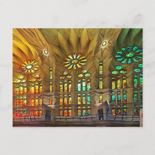 Sagrada Familia. Innenseite. Ansicht 19. Postkarte (Vorderseite)