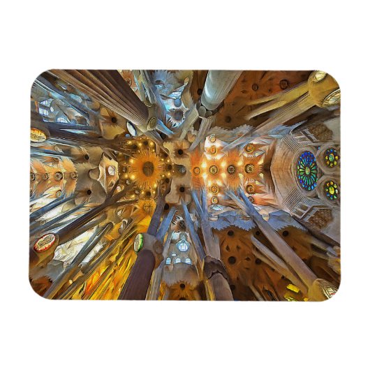 Sagrada Familia. Innenseite. Ansicht 20. Magnet (Horizontal)