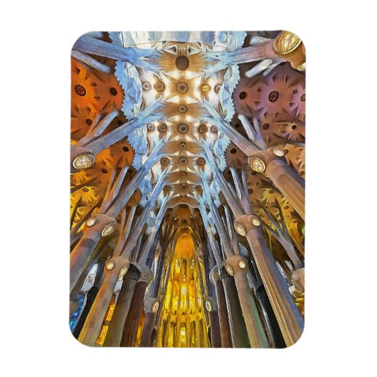 Sagrada Familia. Innenseite. Ansicht 21. Magnet (Vertikal)