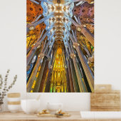 Sagrada Familia. Innenseite. Ansicht 21. Poster (Küche)