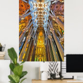 Sagrada Familia. Innenseite. Ansicht 21. Poster (Heimbüro)