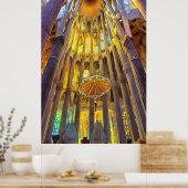 Sagrada Familia. Innenseite. Ansicht 22. Poster (Küche)