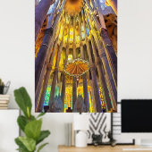 Sagrada Familia. Innenseite. Ansicht 22. Poster (Heimbüro)