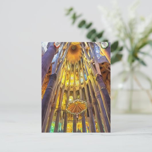 Sagrada Familia. Innenseite. Ansicht 22. Postkarte (Stehend Vorderseite)