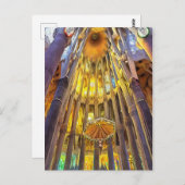 Sagrada Familia. Innenseite. Ansicht 22. Postkarte (Vorne/Hinten)