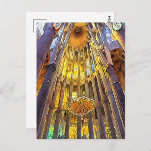 Sagrada Familia. Innenseite. Ansicht 22. Postkarte (Vorne/Hinten)