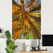 Sagrada Familia. Innenseite. Ansicht 26. Poster (Heimbüro)