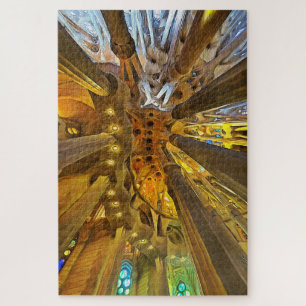 Sagrada Familia. Innenseite. Ansicht 26. Puzzle