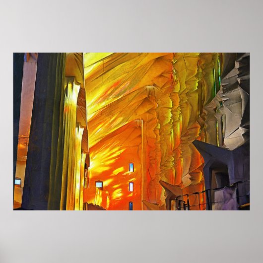 Sagrada Familia. Innenseite. Ansicht 2. Poster (Vorne)