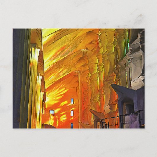 Sagrada Familia. Innenseite. Ansicht 2. Postkarte (Vorderseite)