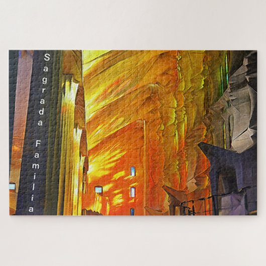 Sagrada Familia. Innenseite. Ansicht 2. Puzzle (Horizontal)