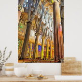 Sagrada Familia. Innenseite. Ansicht 9. Poster (Küche)