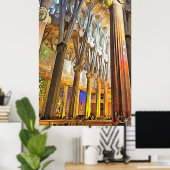 Sagrada Familia. Innenseite. Ansicht 9. Poster (Heimbüro)