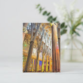 Sagrada Familia. Innenseite. Ansicht 9. Postkarte (Stehend Vorderseite)
