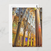 Sagrada Familia. Innenseite. Ansicht 9. Postkarte (Vorne/Hinten)