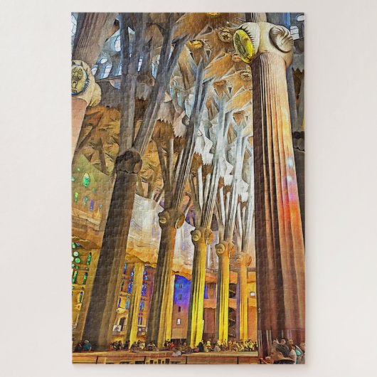 Sagrada Familia. Innenseite. Ansicht 9. Puzzle (Vertikal)
