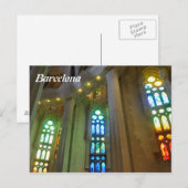 Sagrada Familia. Innenseite Postkarte (Vorne/Hinten)